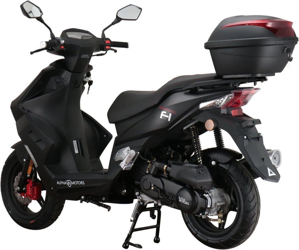Alpha Motors Motorroller Mustang FI, 50 ccm, 45 km/h, Euro 5, (Set, mit Topcase), mit USB-Anschluss und Lenkerschloss, sportliches Design - Thumbnail 3