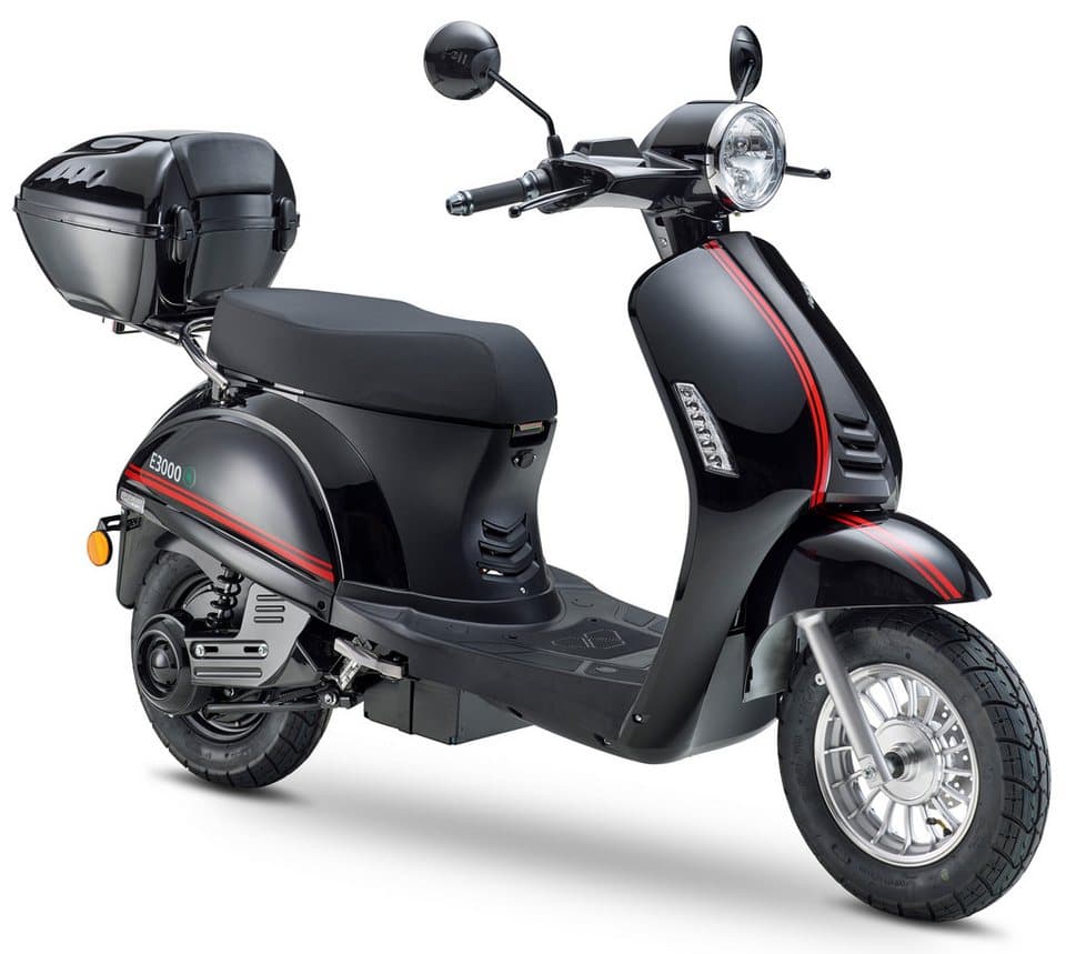 Luxxon E-Motorroller E3000, 3000 W, 45 km/h, bis zu 55 km Reichweite, mit Straßenzulassung, 2 Sitzplätze