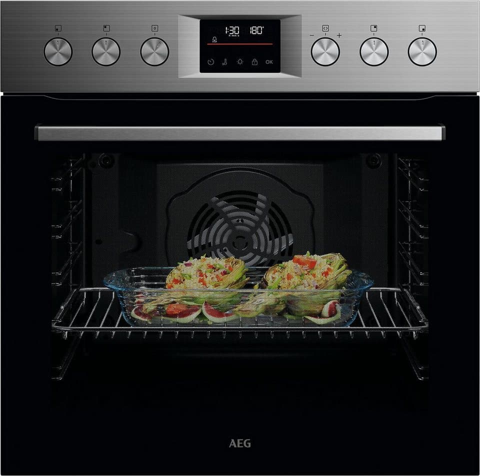 AEG Elektro-Herd-Set Serie 5000 HH25HSPM, Pyrolyse-Selbstreinigung, Heißluft: Gleichmäßiges Garen auf 3 Ebenen: ideal für Mehrblech‑Backen - Thumbnail 9