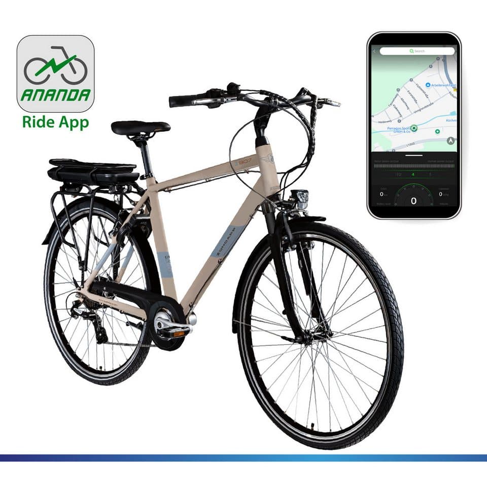 Zündapp E-Bike Trekkingrad Z807, 7 Gang Shimano Altus Schaltwerk, Kettenschaltung, Heckmotor, 468 Wh, Pedelec, Elektrofahrrad für Damen und Herren - Thumbnail 9