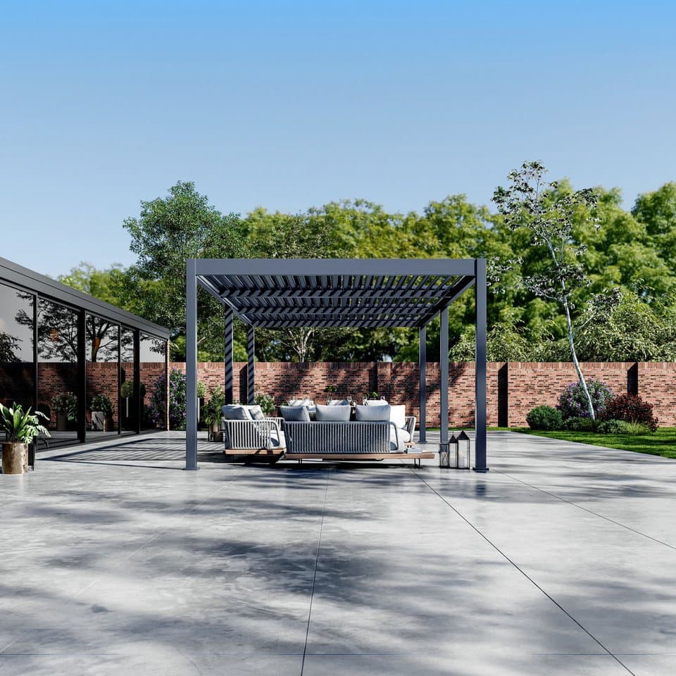 Paragon Pergola Grand Tuscan 1224 inkl. Lamellendach Anthrazit, BxTxH: 721x369x256 cm - Thumbnail 5