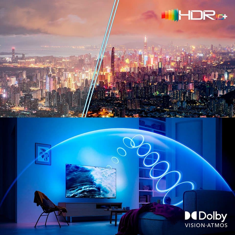Philips 55OLED910/12 OLED-Fernseher (139 cm/55 Zoll, 4K Ultra HD, Smart-TV, Google TV, Ambilight, P5 AI, Bowers & Wilkins, Dolby Vision, Google TV, Gaming) - Thumbnail 11