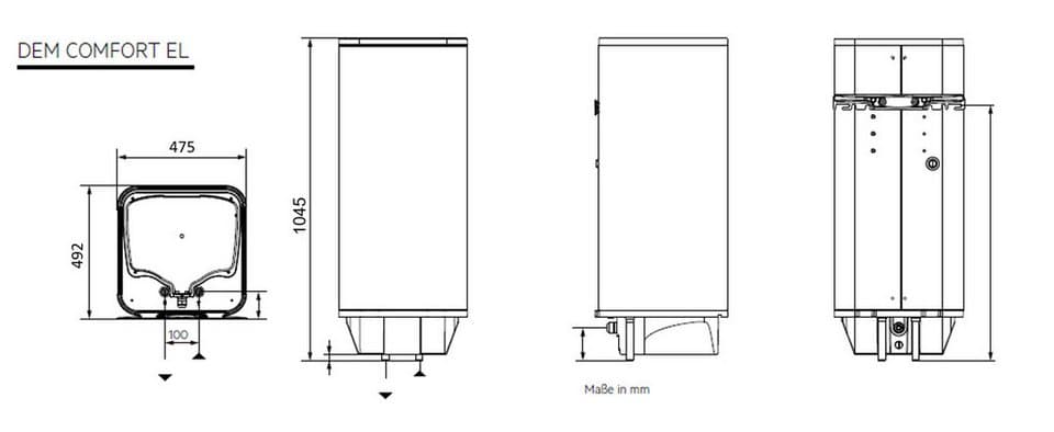 AEG Haustechnik Wandspeicher DEM 100 Comfort EL, Wandspeicher 100 Liter, (max. 85°C), energiesparend mit 3 Eco-Funktionen, gradgenaue Temperaturwahl - Thumbnail 5