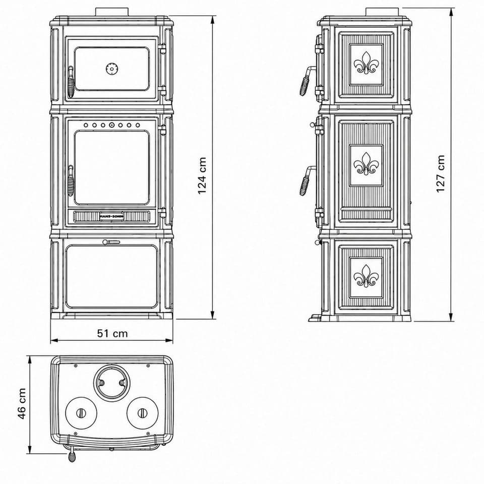 Hanseatic Kaminofen Minerva, 7,1 kW, Zeitbrand, Großer Feuerraum - Thumbnail 21