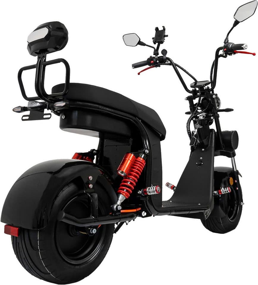 Rolektro E-Motorroller E-Chopper 45, 60V-25,6Ah Lithium-Akku, 3000 Watt, 3500 W, 45 km/h, bis zu 54 km Reichweite, mit USB-Anschluss und integr. Alarmanlage - Thumbnail 7
