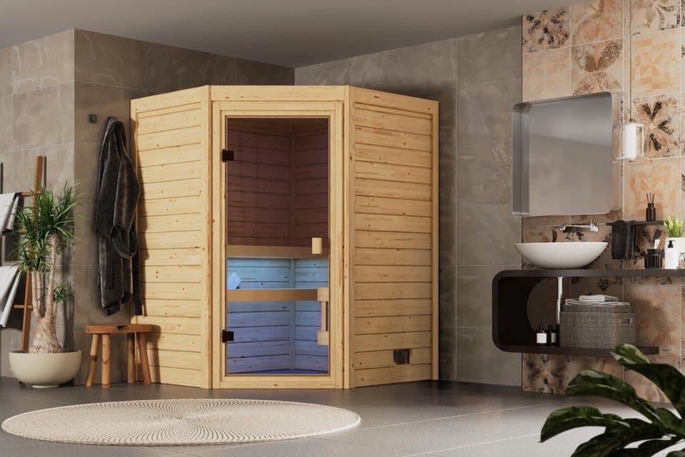 welltime Sauna Backas, BxTxH: 148 x 145 x 190,5 cm, 28 mm, verschiedene Varianten - Thumbnail 12