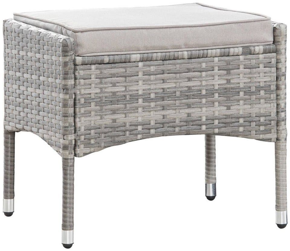 KONIFERA Garten-Essgruppe Parla, (Set, 21-tlg., 6xSessel, 1x AZ-Tisch 150-242,5cm,2x Hocker,inkl. Auflagen, Polyrattan), 2 der 6 Sessel sind verstellbar, Grau, Tischplatte aus Sicherheitsglas - Thumbnail 11