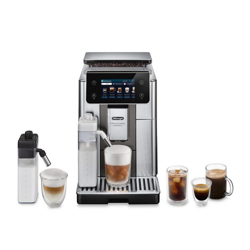 De'Longhi Kaffeevollautomat Primadonna Aromatic ECAM630.75.TM - 35 eiskalte & heiße Kaffeerezepte, Edles italienisches Design, Bean Adapt Technology, Cold Brew Rezepte - Thumbnail 2