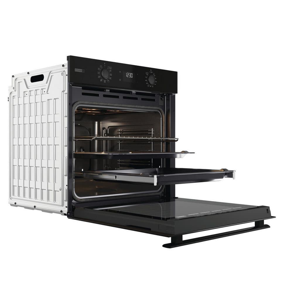 BAUKNECHT Backofen-Set BAKO 820 Pyro Steam, mit 1-fach-Teleskopauszug, FlexiClean - zwei mühelose Reinigungsfunktionen (Pyrolyse & Hydrolyse) je nach Bedarf, GentleSteam – für ein saftiges Inneres und ein knuspriges Äußeres - Thumbnail 3