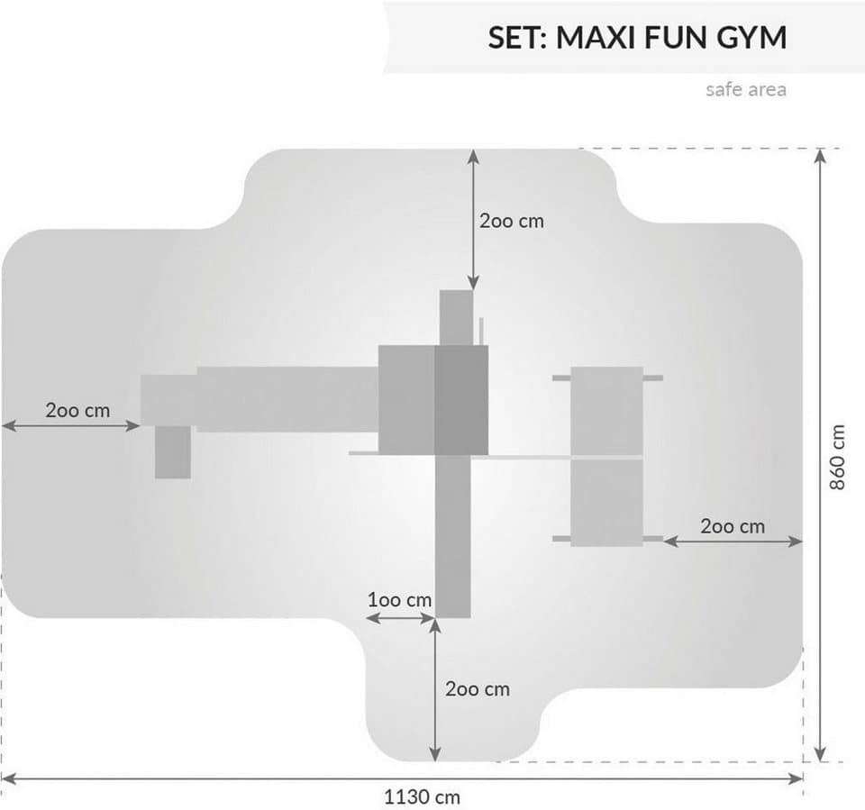 FUNGOO Spielturm MAXI SET FUN GYM, mit Schaukel & Rutsche, Klettererweiterung, Sandkasten - Thumbnail 10