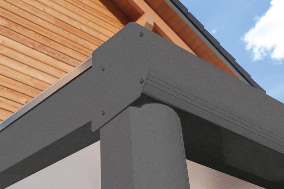 Skanholz Terrassendach Genua, BxT: 541x257 cm, Bedachung Doppelstegplatten, 541 cm Breite, verschiedene Tiefe - Thumbnail 7