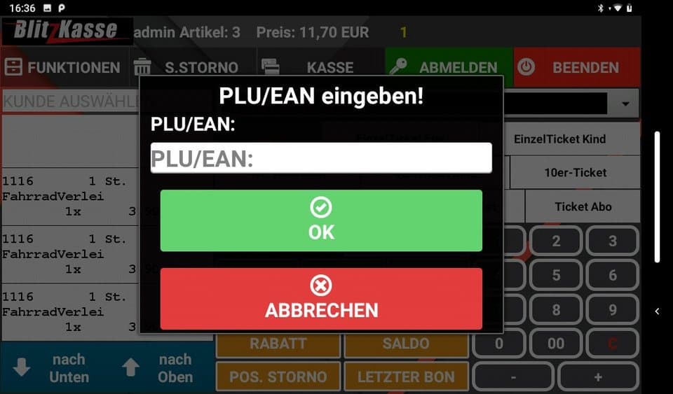 BlitzKasse Kassensystem 10" MINI Kassensystem für Einzelhandel: Laden Kiosk Imbiss - Thumbnail 13