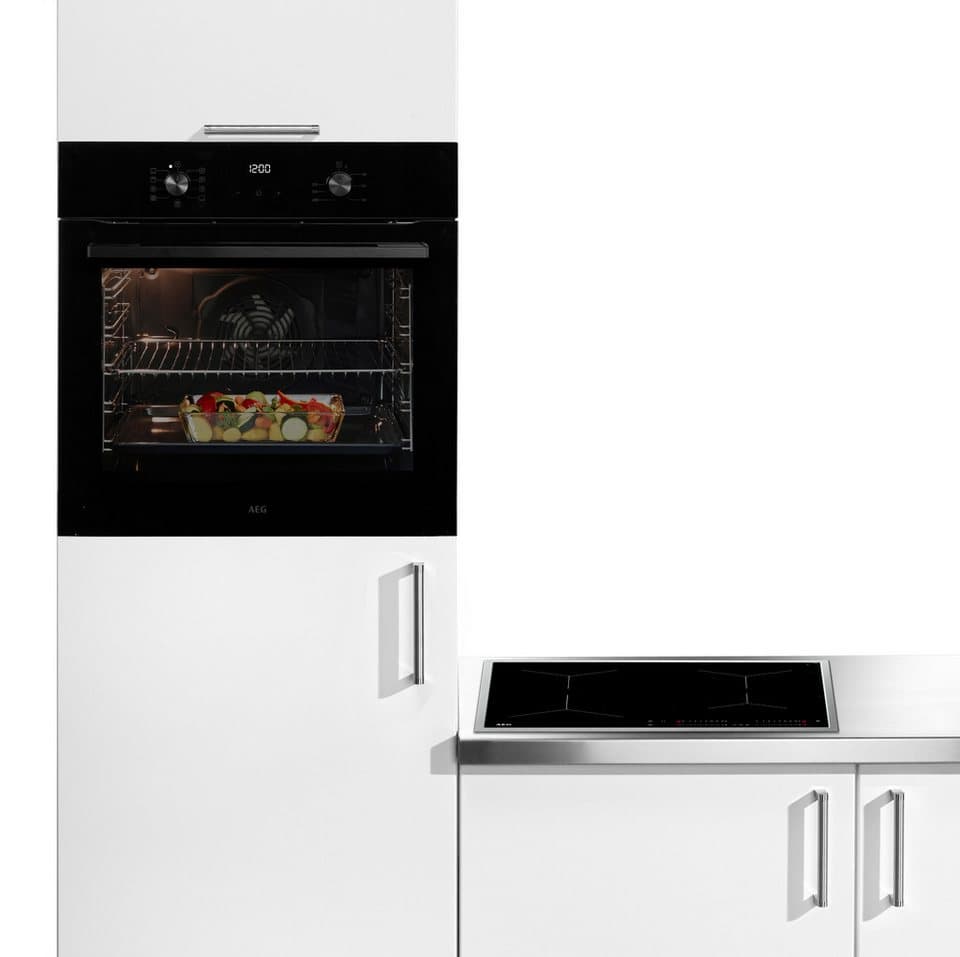 AEG Backofen-Set HH24BSIB, Aqua Clean, Heißluft: Gleichmäßiges Garen auf 3 Ebenen: ideal für Mehrblech‑Backen - Thumbnail 10