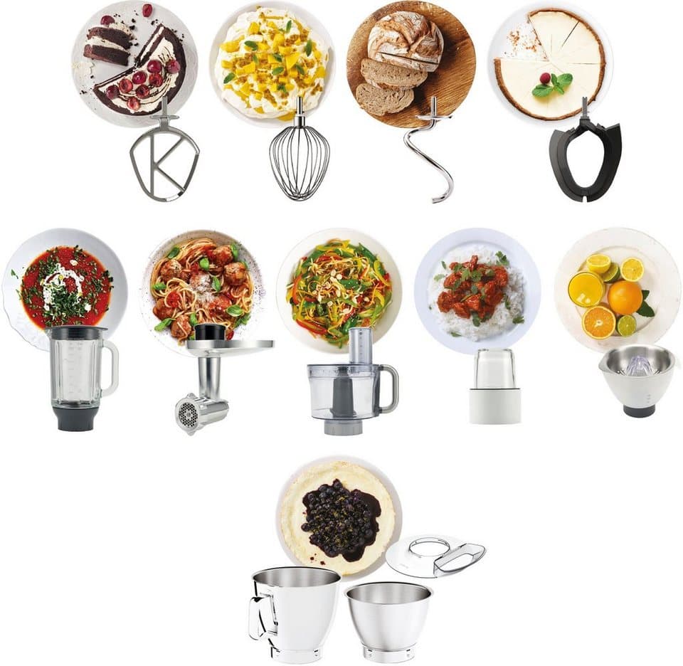 KENWOOD Küchenmaschine Titanium Chef Baker XL KVL85.704SI, 1200 W, 7 l Schüssel, inkl. umfangreiches Zubehör, mit integrierter EasyWeigh Waage - Thumbnail 14