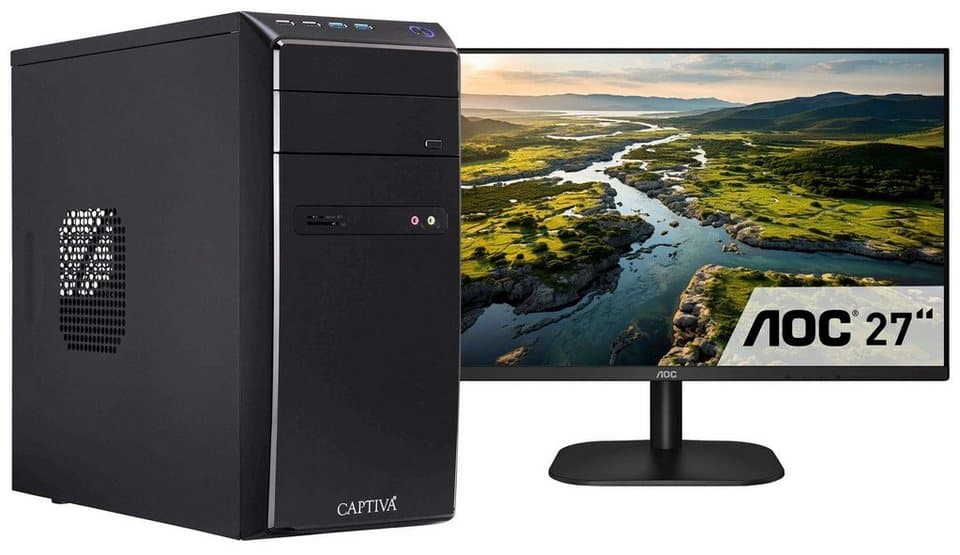 CAPTIVA Power Starter R75-515 TFT Bundle Business-PC-Komplettsystem (27", AMD Ryzen 5 Ryzen 5 5600G, Radeon Graphics, 32 GB RAM, 1000 GB SSD) - Bild 1