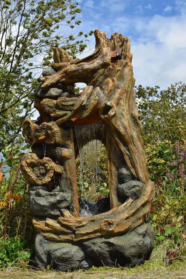 AcquaArte Gartenbrunnen Wasserfall KALLONI, Komplettset mit LED-Beleuchtung, Pumpe und Anschlussmaterial - Thumbnail 2