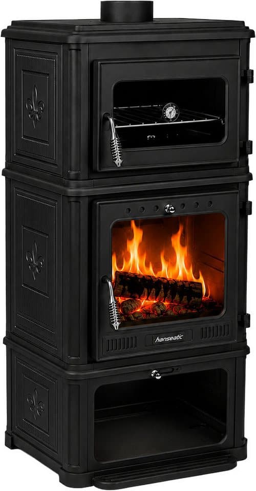 Hanseatic Kaminofen Minerva, 7,1 kW, Zeitbrand, Großer Feuerraum - Bild 1