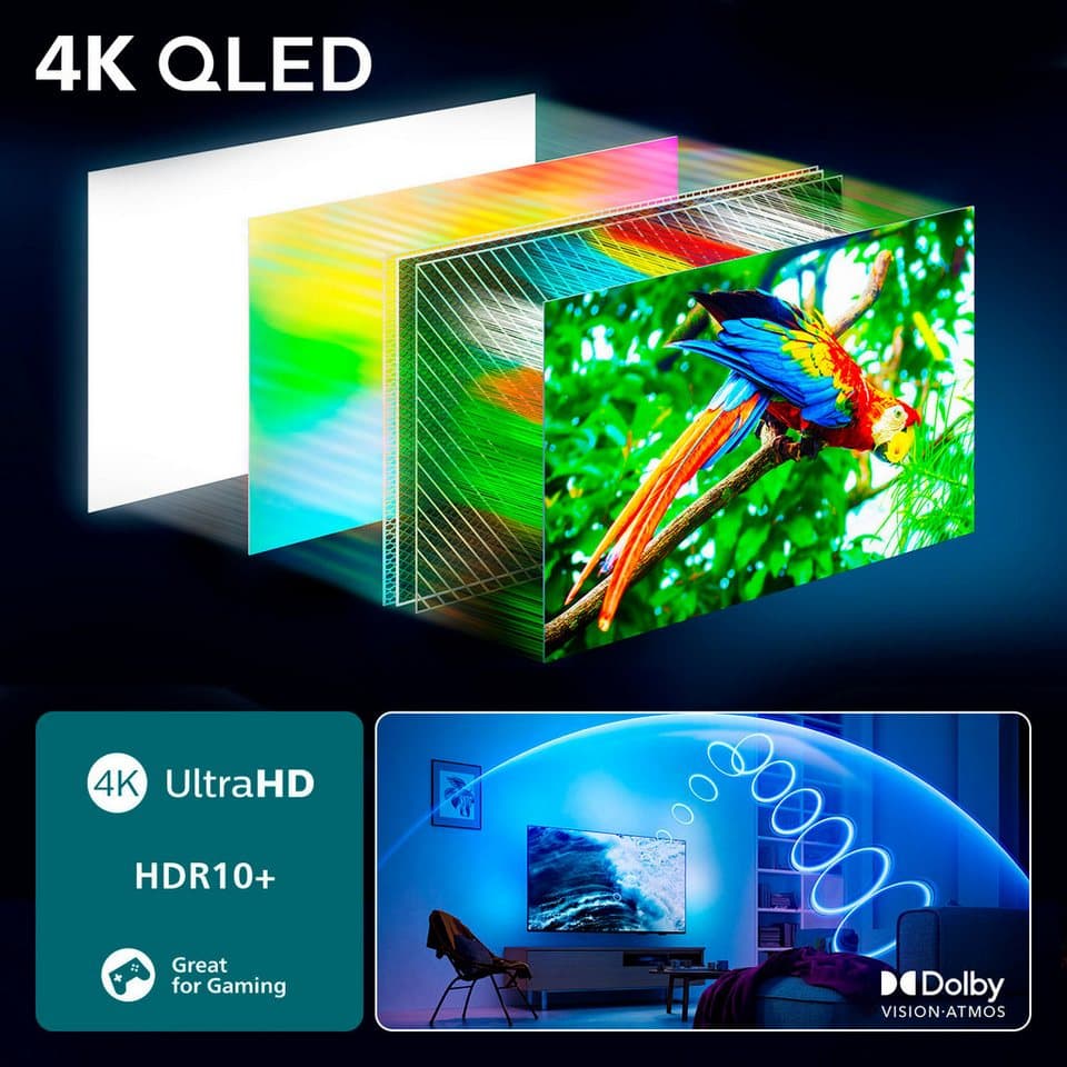 Philips 85PUS9000/12 QLED-Fernseher (215 cm/85 Zoll, 4K Ultra HD, Smart-TV, Ambilight, P5 Picture Engine, Dolby Vision, Dolby Atmos, Gaming, Alexa) - Thumbnail 7