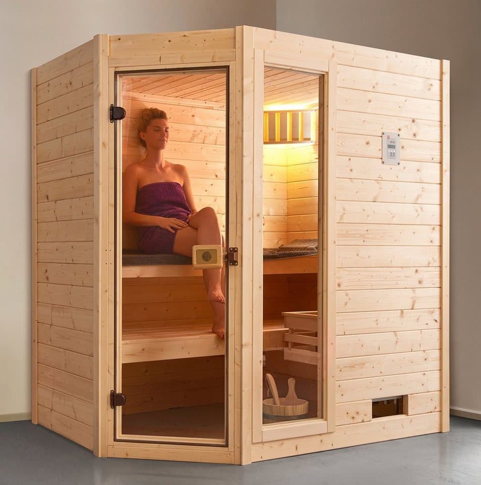 weka Sauna Valida Eck 1, BxTxH: 189 x 139 x 203,5 cm, 38 mm, ohne Ofen - Thumbnail 4