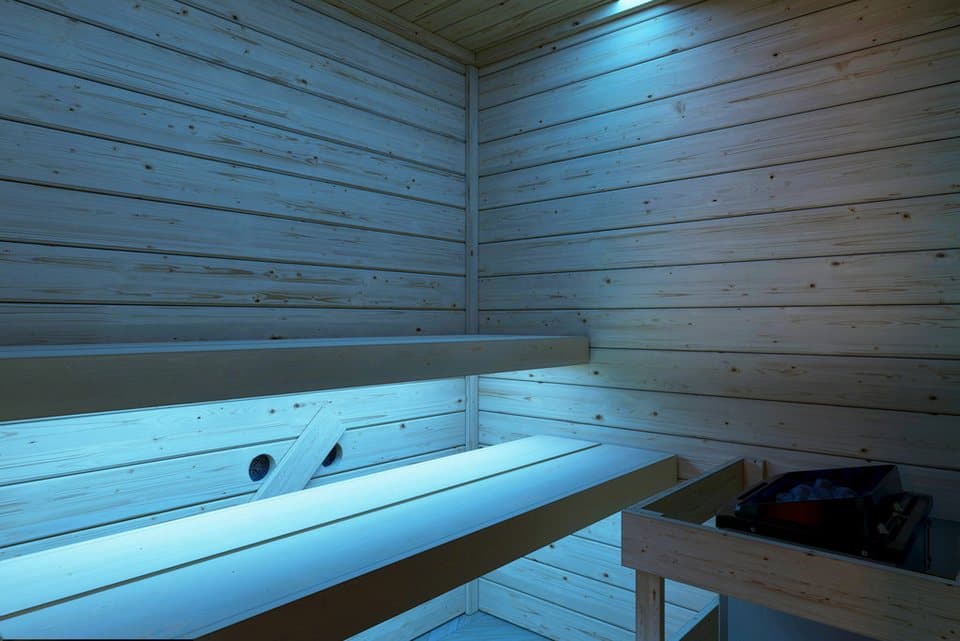 welltime Sauna Backas, BxTxH: 148 x 145 x 190,5 cm, 28 mm, verschiedene Varianten - Thumbnail 8