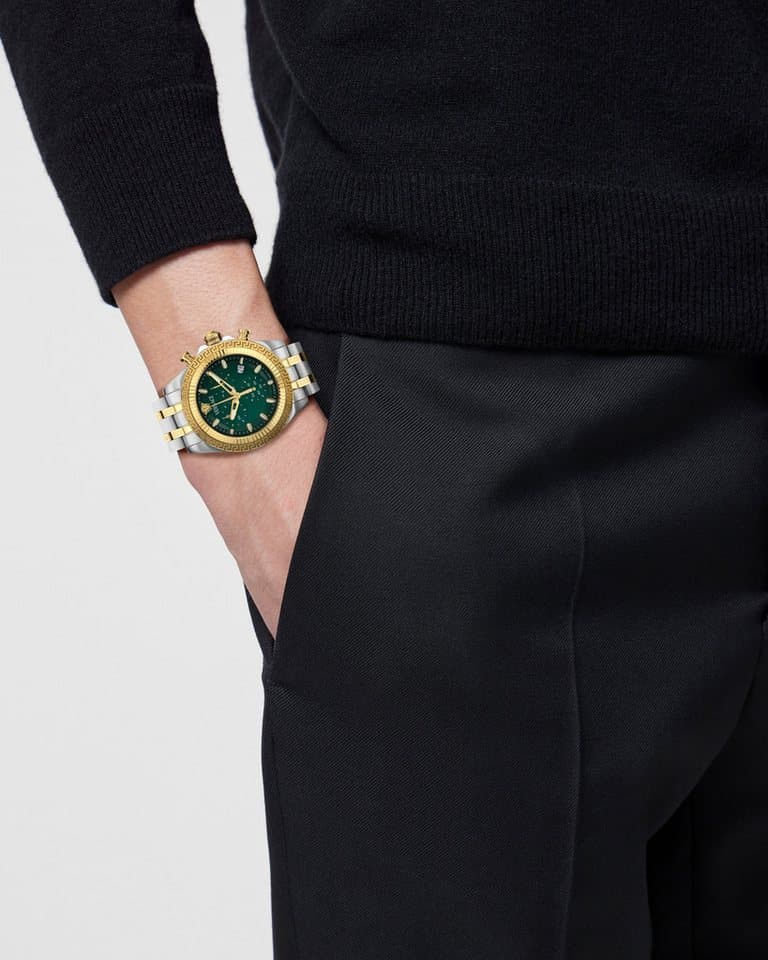 Versace Chronograph FORNAX VE0W00425, Quarzuhr, Armbanduhr, Herrenuhr, Swiss Made, Edelstahlarmband, analog - Thumbnail 5