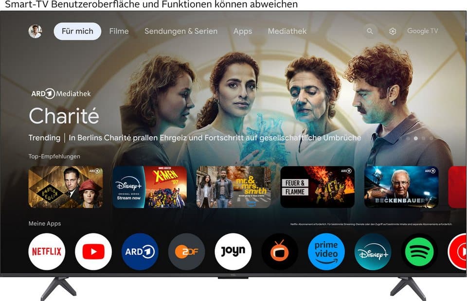 TCL 75P81KXB QLED-Fernseher (189 cm/75 Zoll, 4K Ultra HD, Smart-TV, Google TV, 144Hz, Multi-HDR, Dolby Vision, Game Master, Smart TV, Apple TV, ONKYO) - Thumbnail 2