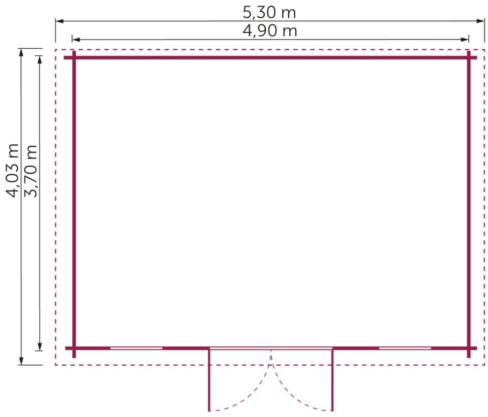 KONIFERA Gartenhaus Bellatrix, BxT: 533x403 cm - Thumbnail 2
