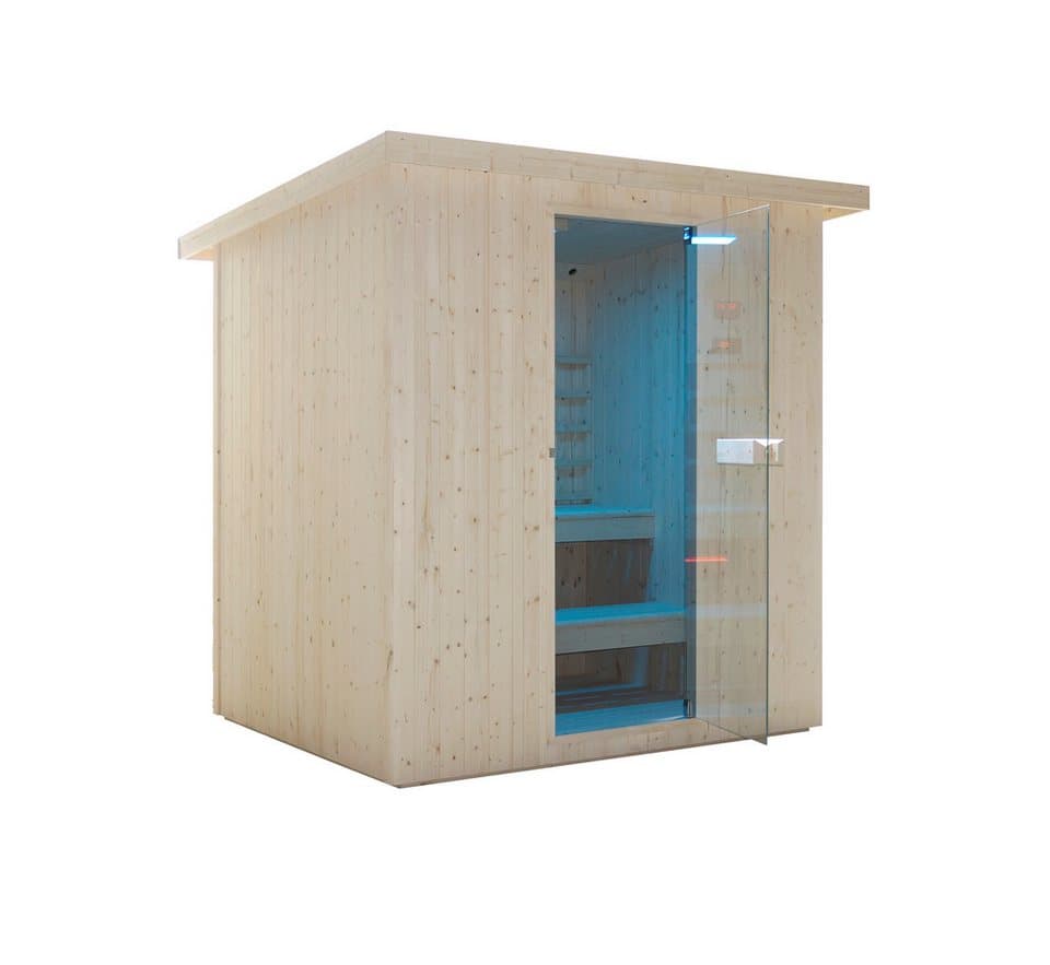 Sanotechnik Sauna »LAHTI« Außensauna mit Infrarotkabine, BxTxH: 198 x 181,5 x 200,2 cm, 4,4 mm, geeignet für 6 Personen, Fichetnholz - Thumbnail 7