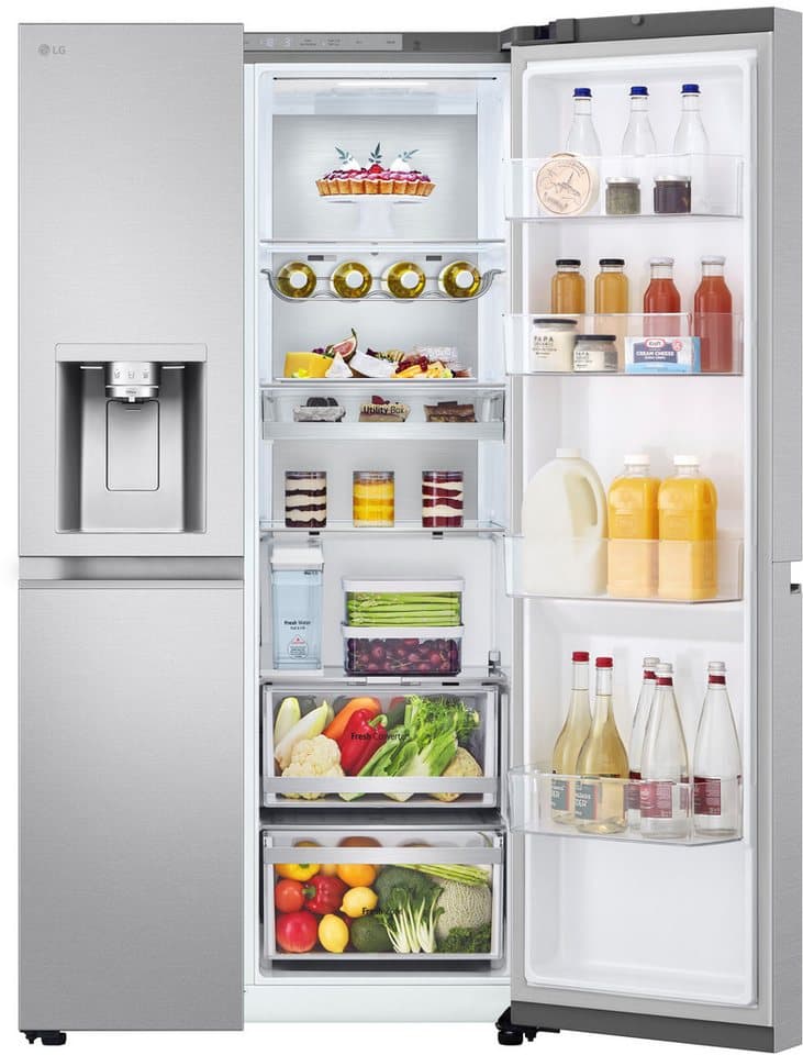 LG Side-by-Side GSLE91MBAB, 179 cm hoch, 91,3 cm breit, Eis-, Crushed Ice- und Wasserspender, Total No Frost - Thumbnail 3
