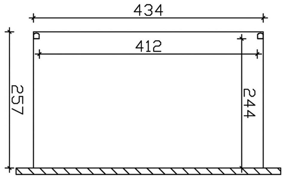 Skanholz Terrassendach Genua, BxT: 434x257 cm, Bedachung Doppelstegplatten, 434 cm Breite, verschiedene Tiefe - Thumbnail 10