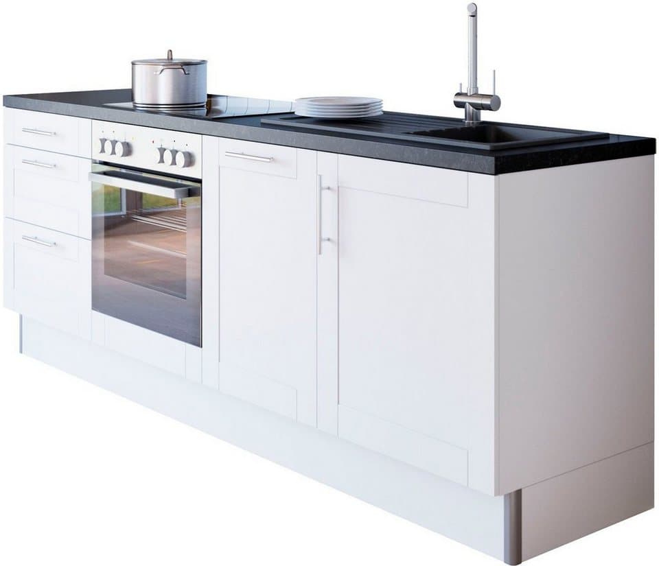 OPTIFIT Küchenzeile Ahus, 225 cm breit,wahlweise mit E-Geräten,Soft Close Funktion, MDF Fronten - Thumbnail 5