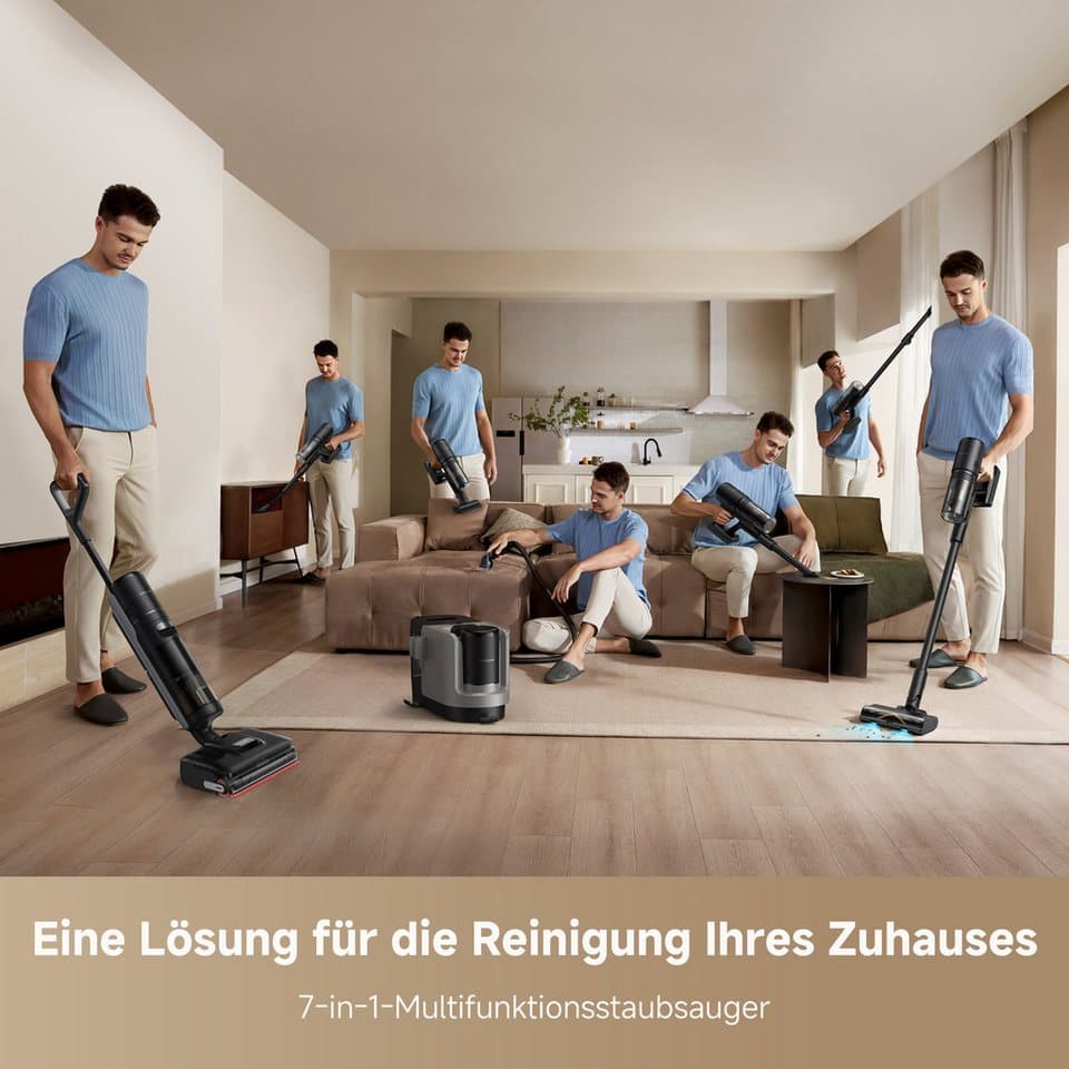 Dreame Nass-Trocken-Sauger H15 Mix, 400 W, beutellos, 7-in-1 Gerät, 23.000Pa Saugkraft, KI-gesteuerter Hebearm, 180°-Neigung - Thumbnail 7