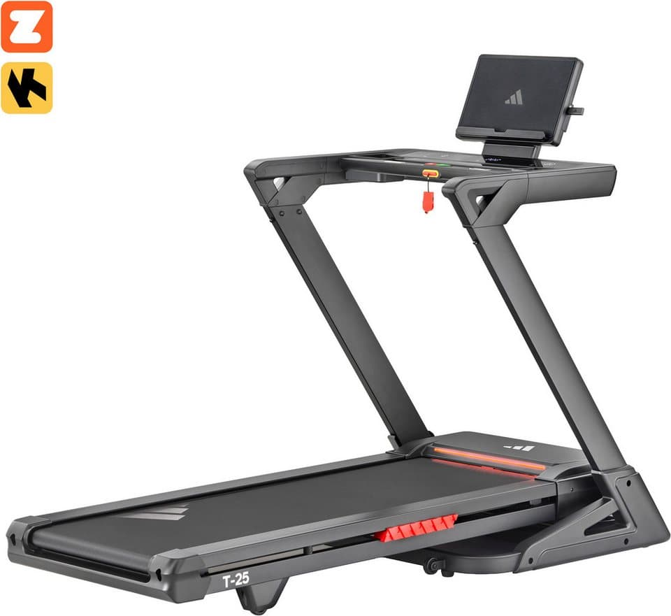 adidas Performance Laufband Adidas T-25 Treadmill (Kompatibel mit Kinomap & Zwift, Ultra Series Cushioning, Soft-Drop), bis max. 19 km/h, mit Steigung, 135kg max. Benutzergewicht - Bild 1