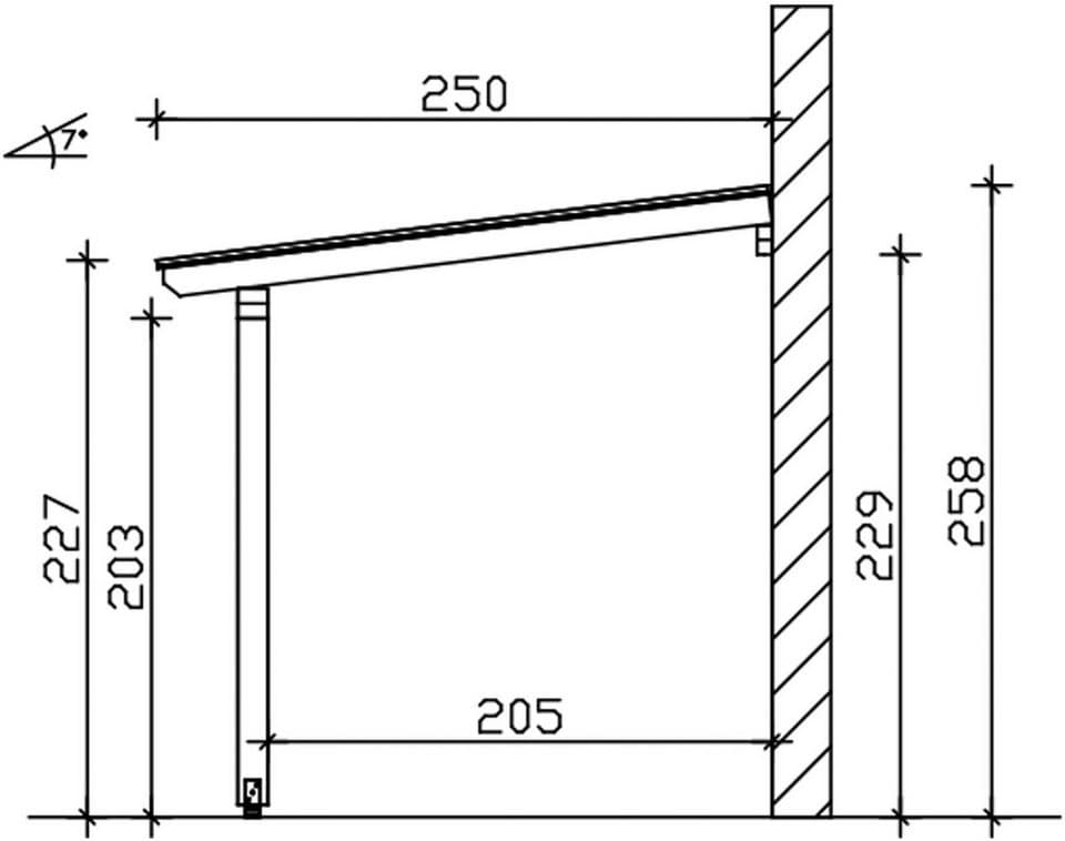 Skanholz Terrassendach Bormio, BxT: 434x250 cm, Bedachung Doppelstegplatten - Thumbnail 8