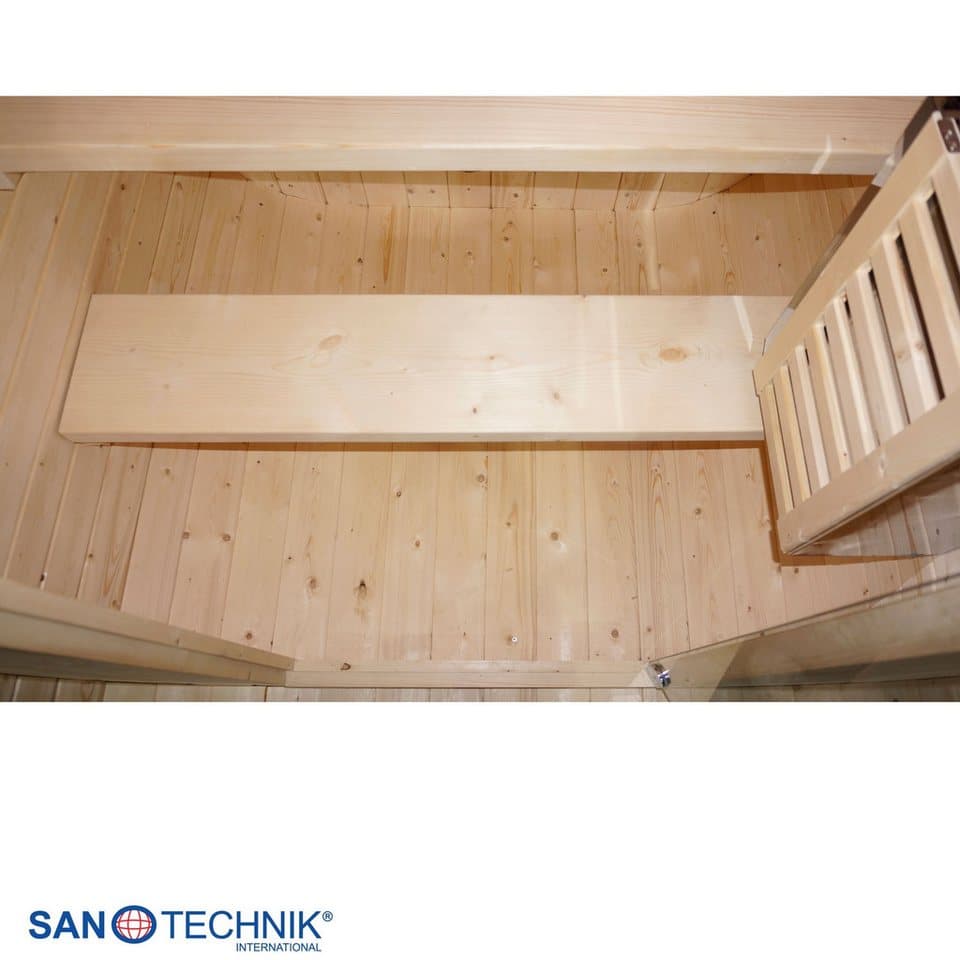 Sanotechnik Fasssauna Außensauna LINDHOLM, BxTxH: 128,2 x 120 x 194 cm, 3,8 mm, inkl. Saunaofen und -steine - Thumbnail 6