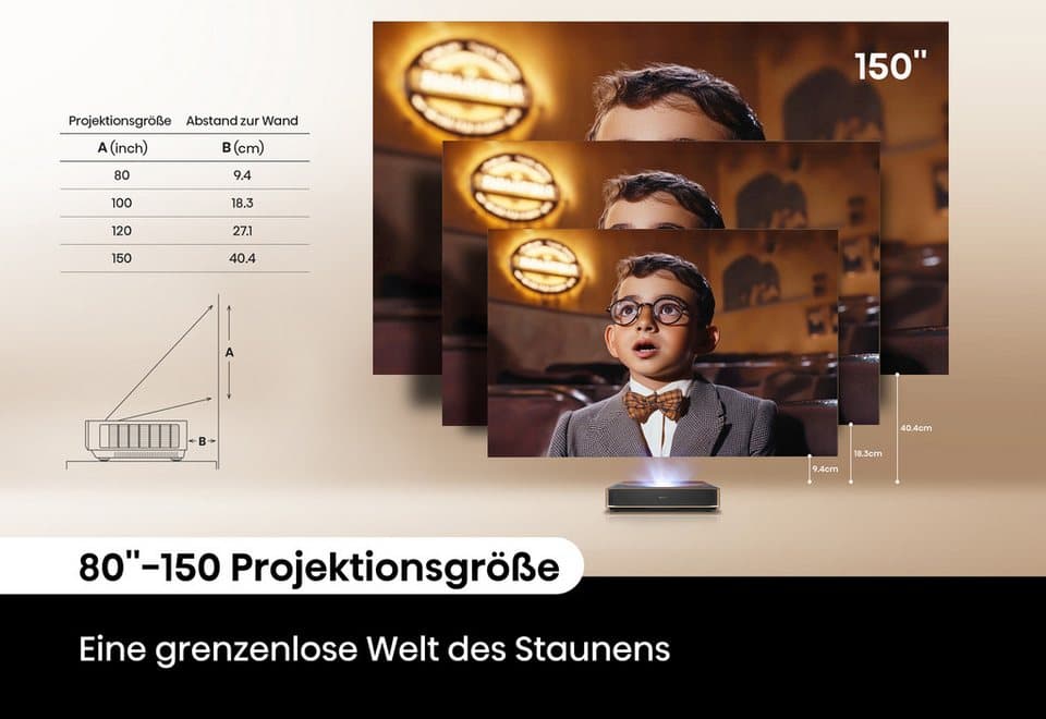 Hisense PT1 Kurzdinstanzprojektor (2500 lm, 3000:1, 3840 x 2160 px) - Thumbnail 17