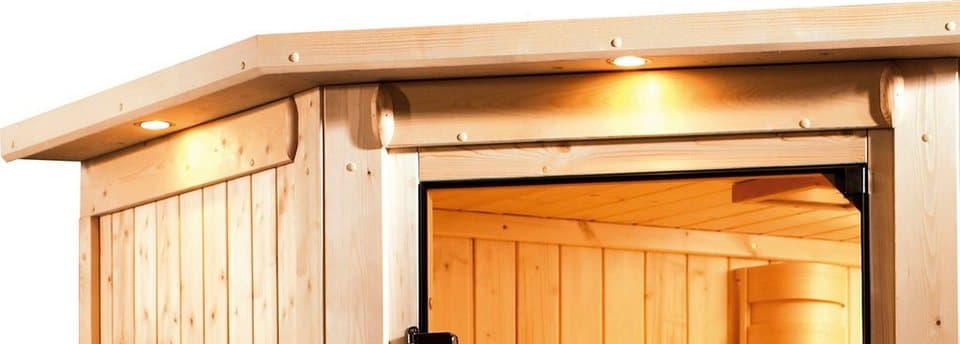 welltime Sauna Artja, BxTxH: 240,5 x 248 x 202 cm, 68 mm, (Set) Ofen 9 KW externe Strg easy - Thumbnail 8