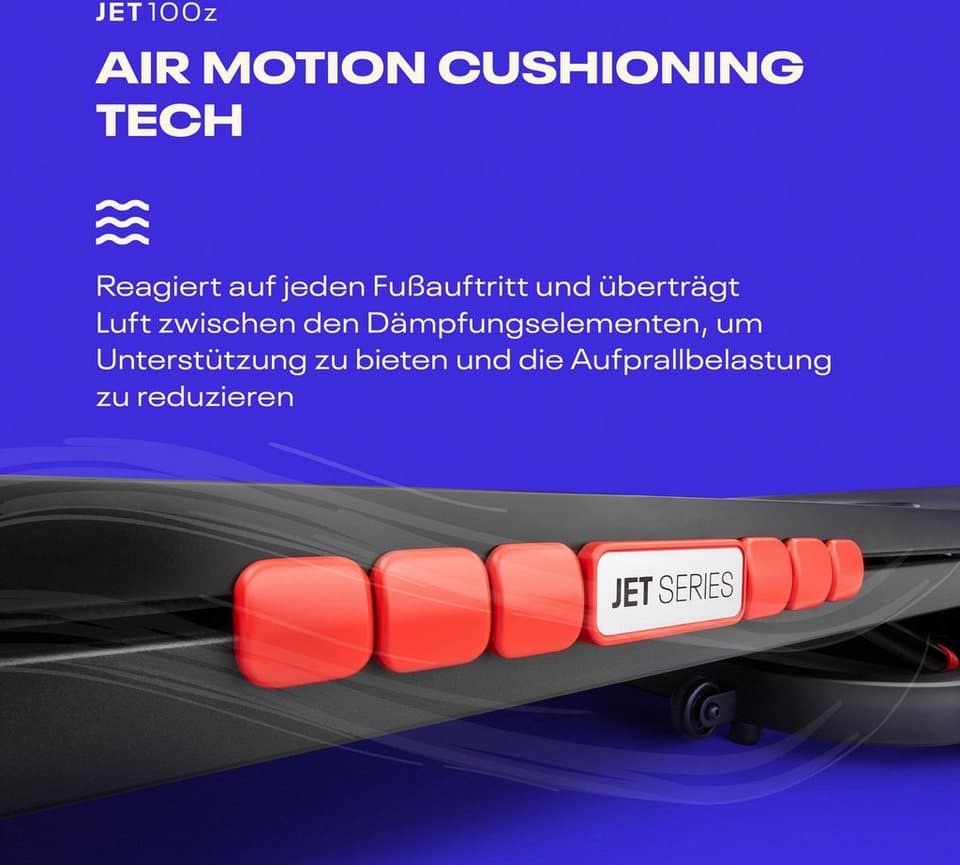 Reebok Laufband Jet 100z (mit LED-Display und eingebauten Handpulssensoren), bis max. 18 km/h, klappbar, mit Steigung, 110 kg max. Benutzergewicht - Thumbnail 7