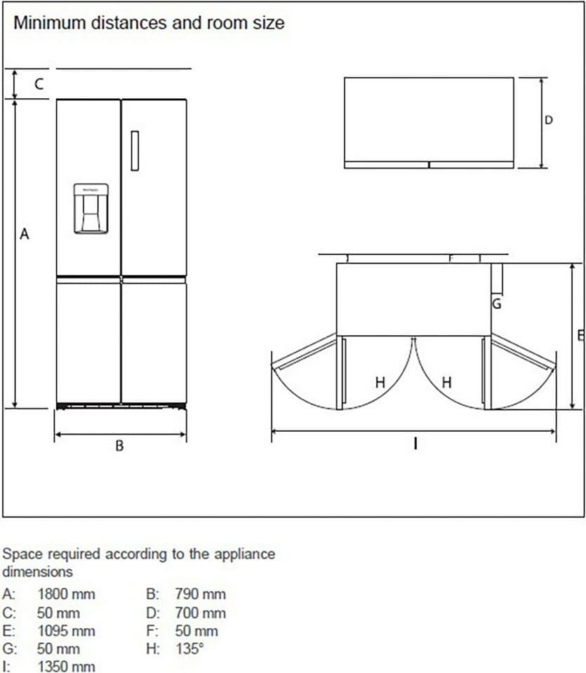 Hanseatic Multi Door HCDC18080CWDI, 180 cm hoch, 79 cm breit, inkl. 3 Jahre Herstellergarantie - Thumbnail 11