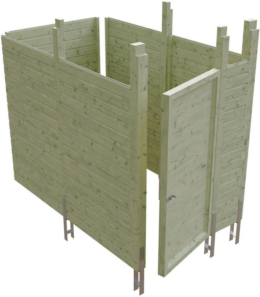 Skanholz Carport-Geräteraum Abstellraum C7, BxT: 275x164 cm, aus Profilschalung - Bild 1