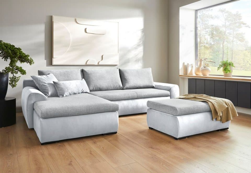 Home affaire Ecksofa Win L-Form, B: 285 cm - OTTO. Verlässliche Qualität., 2 Zierkissen, optional Schlaffunktion & Bettkasten - Thumbnail 11