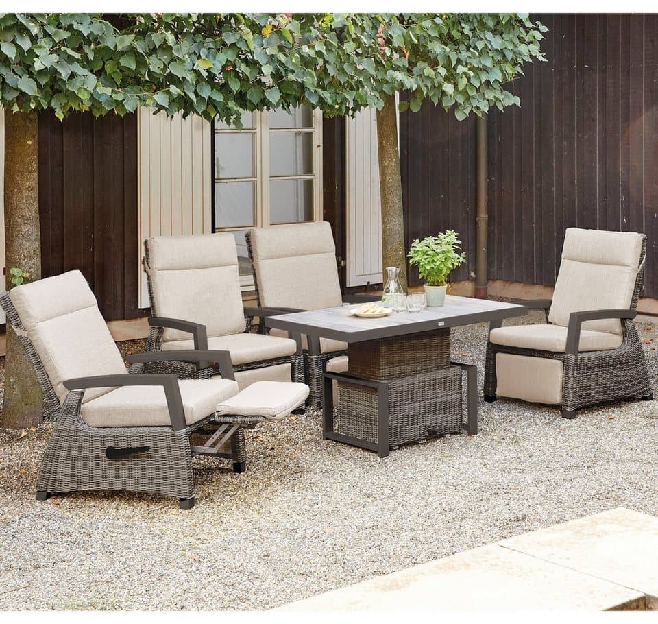 Siena Garden Gartenlounge-Set Corido, (Set, 8-tlg), bestehend aus 4 Sesseln und 4 Auflagen - Bild 1