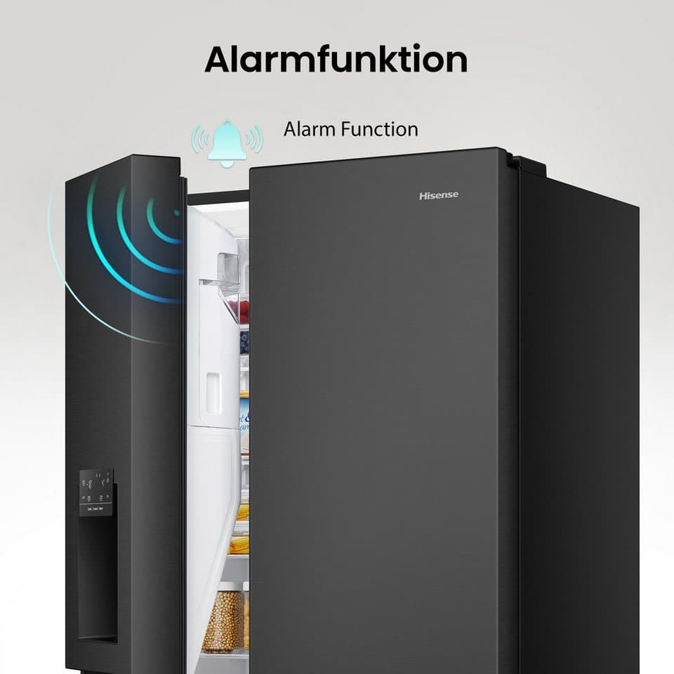 Hisense Side-by-Side RS818N4TFC, 179 cm hoch, 91 cm breit, MetalCooling, No Frost Plus, mit Wassertank, Wifi - Thumbnail 7