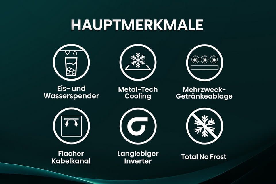 Hisense Side-by-Side MS91528IC, 178,6 cm hoch, 91,1 cm breit, mit Wasser-/Eisspender, kein Festwasseranschluss dank Tank - Thumbnail 23