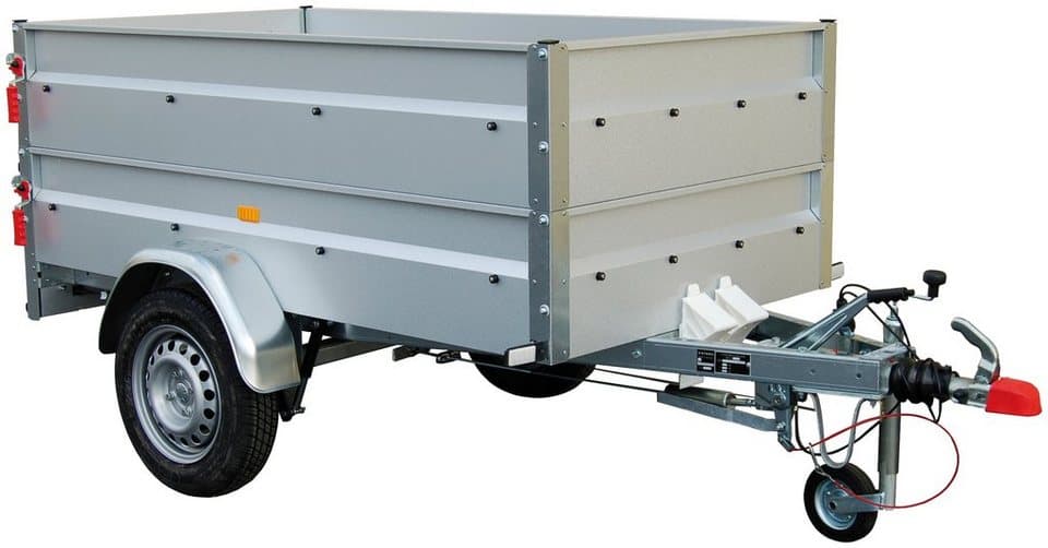 STEMA PKW-Anhänger BASIC 850, max. 650 kg, inkl. Bordwandaufsatz und Flachplane - Bild 1