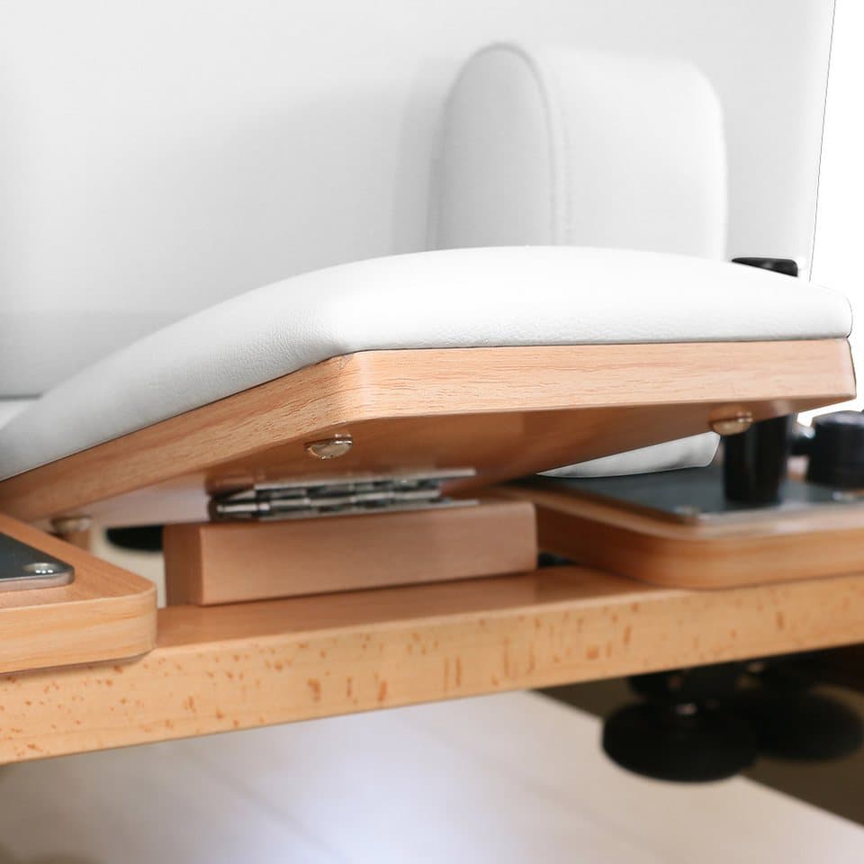 JASPORT Pilates-Reformer B80 mit Tower aus Buchenholz, 150 kg belastbar, (Pilates Reformer Set inkl. Tower und Zubehör), Massives Buchenholz, Mehrfaches Federsystem - Thumbnail 14