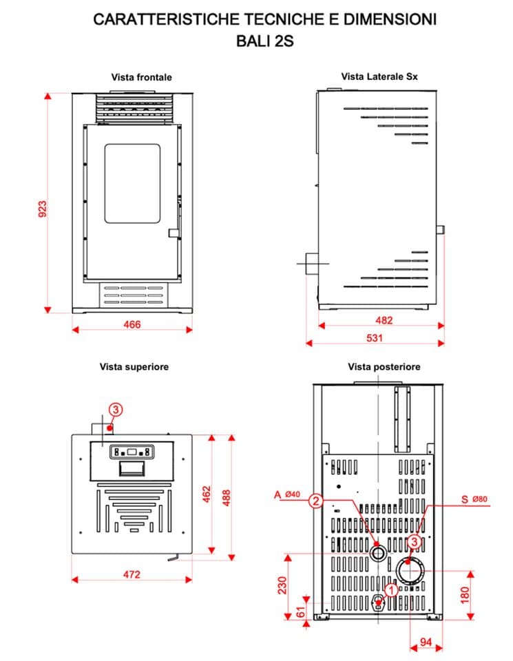 Blaze Pelletofen »Poly 2025«, 8 kW, Dauerbrand, optional WLAN fähig - Thumbnail 3