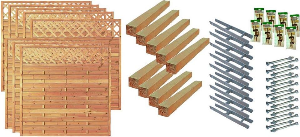 Tetzner & Jentzsch Dichtzaun Memphis 6, (Set), 8 Elemente, LxH: 1521x180 cm - Bild 1