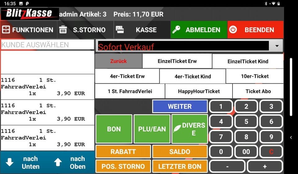 BlitzKasse Kassensystem 10" All-in-One Kasse für Beauty-Geschäfte: Friseursalon Kosmetikstudio - Thumbnail 7