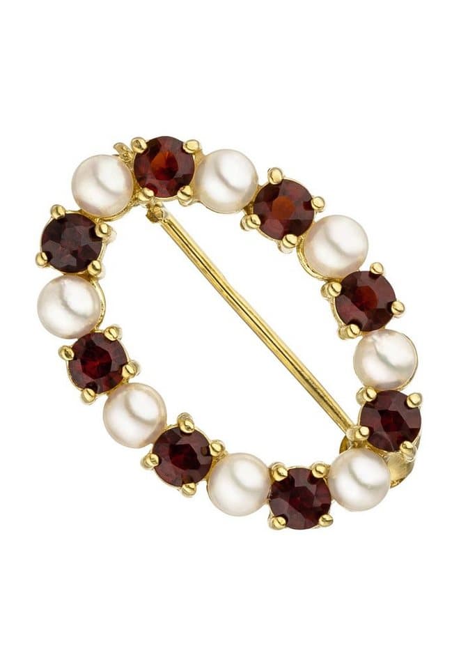 JOBO Brosche Goldbrosche, 9 Karat 375 Gold